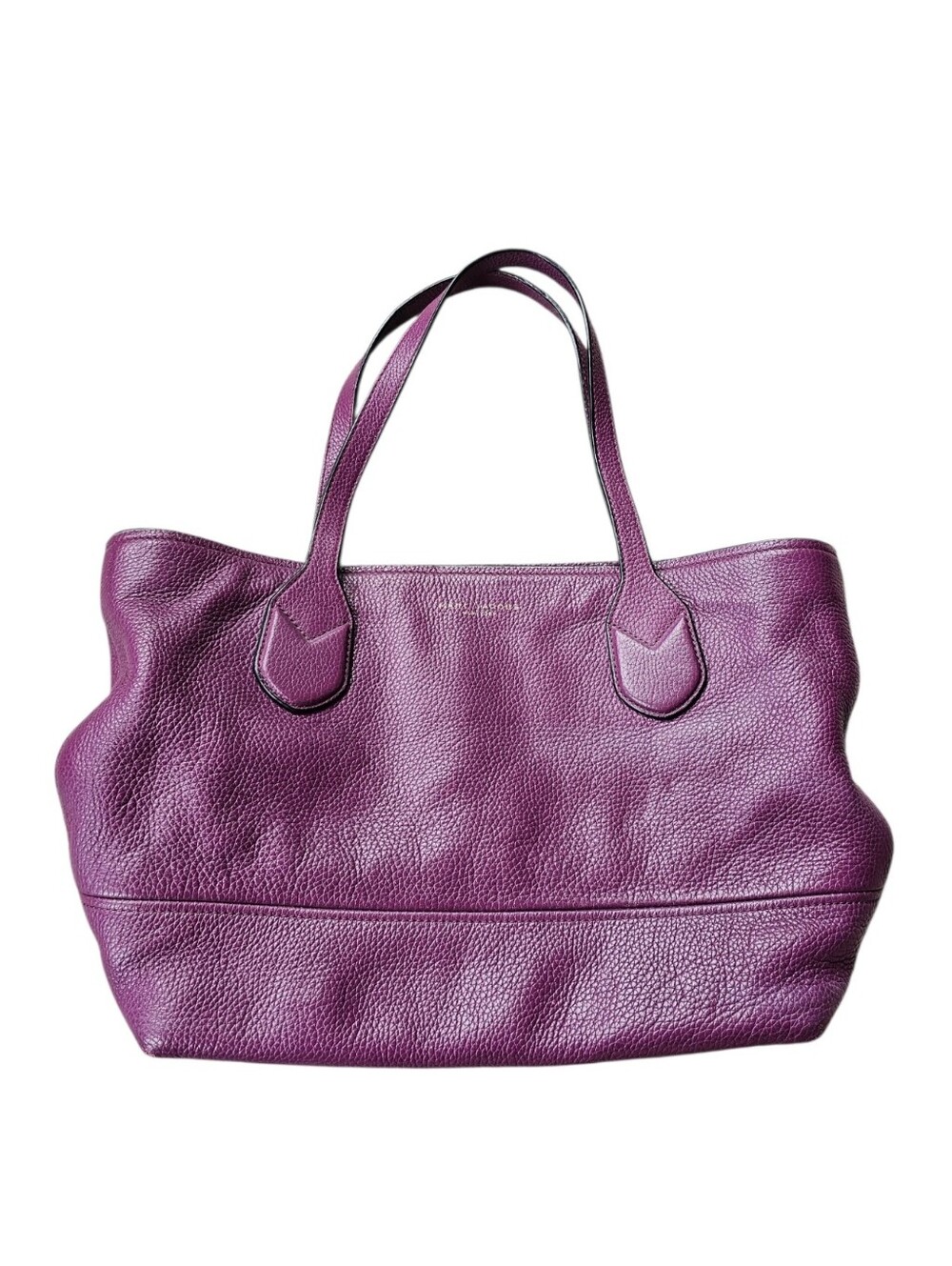 Marc Jacobs New York Purple Pebbled Leather Tote Bag